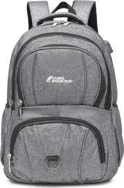 Camel Mountain תיק גב Orogeny™ 35L למחשב 16 אינץ' עם USB - אפור