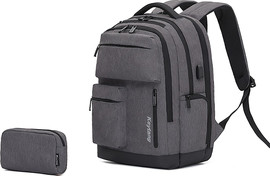 Camel Mountain תיק גב SmartPack DLX 35L למחשב 15.6 אינץ' עם יציאת USB מבית כאמל מאונטין - אפור כהה
