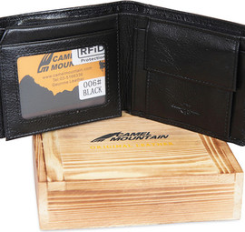 Camel Mountain ארנק Mattia® עור נאפה עם הגנת RFID - שחור