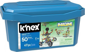 K'NEX קונקס (ק'נקס) ערכת בנייה בתיבה 50 מודלים 417 חלקים - כחול - K'nex