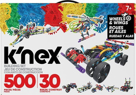 K'NEX קנקס (קונקס) סט הרכבה עם גלגלים וכנפיים 500 חלקים - K'nex