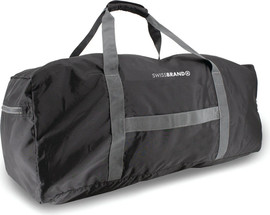 SwissBrand תיק נסיעות דאפל ענק מתקפל 75 ליטר קל משקל דגם Explorer  מבית המותג השוויצרי Swissbrand שחור