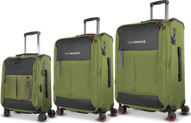 SwissBrand סט מזוודות בד מתרחבות איכותיות דגם Aura מבית המותג השוויצרי SwissBrand צבע ירוק