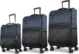 SwissBrand סט מזוודות בד מתרחבות איכותיות דגם Vela מבית המותג השוויצרי SwissBrand צבע נייבי