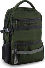 SwissBrand תיק גב עם תא ללפטופ דגם Buzz מבית המותג השוויצרי Swissbrand צבע ירוק