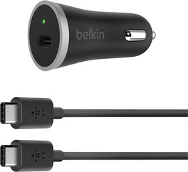 Belkin מטען לרכב USB-C עם כבל ניתק F7U005