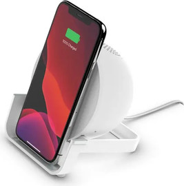 Belkin מעמד טעינה אלחוטית עם רמקול מובנה Belkin BoostCharge לבן