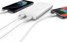 Belkin מטען נייד Belkin 10000mAh טעינה מהירה 18W ויציאת USB-C PD + כבל תואם Belkin BPB001btWH
