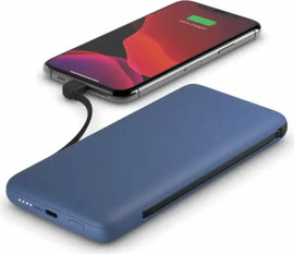 Belkin מטען נייד עם כבלים מובנים בנפח 10K BPB006bt