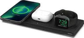 Belkin משטח טעינה אלחוטי 3 ב-1 עם MagSafe 15W Belkin  צבע שחור