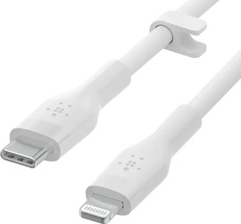 Belkin כבל Lightning ל- USB-C באורך 3 מ'  צבע לבן
