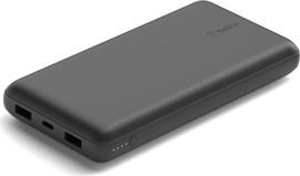 Belkin סוללת גיבוי ניידת 20,000mAh כולל חיבור Belkin USB-C בלקין BPB012 שחור