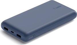 Belkin סוללת גיבוי ניידת 20,000mAh כולל חיבור Belkin USB-C בלקין BPB012 כחול