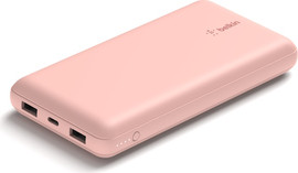 Belkin סוללת גיבוי ניידת 20,000mAh כולל חיבור Belkin USB-C בלקין BPB012 רוז גולד