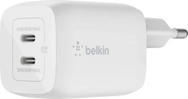 Belkin מטען קיר כפול Belkin 65W DUAL USB-C GAN בלקין WCH013vfWH