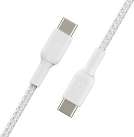 Belkin כבל USB-C ל-USB-C קלוע באורך 2 מטר - 2 יחידות באריזה לבן