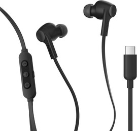 Belkin אוזניות חוטיות Belkin SoundForm ANC עם חיבור USB-C וביטול רעשים אקטיבי שחור