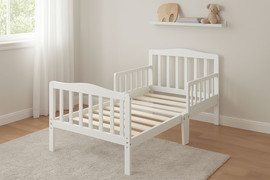 BABY LINE מיטת מעבר נילי עם 2 מעקות צד - לבן