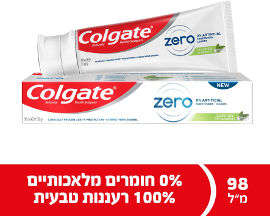 קולגייט משחת שיניים זירו ספירמינט ללא חומרים מלאכותיים