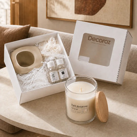 DECOROZ מארז מתנה CANDLE LOVERS | לבן