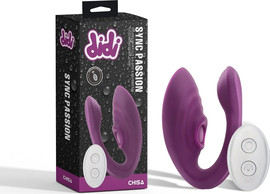CHISA ויברטור זוגי CHISA Sync Passion מצבי רטט ודפיקה, סיליקון רפואי עמיד למים
