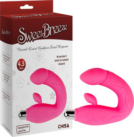 Oem ויברטור כפול CHISA Raised Grain Goddess Dual orgasm בצבע ורוד