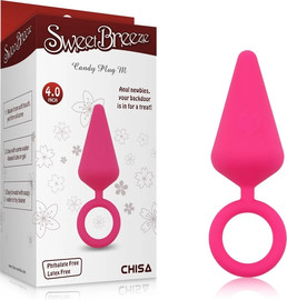 CHISA פלאג אנאלי בציפוי סיליקון CHISA Candy Plug M בצבע ורוד
