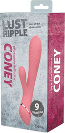 CHISA ויברטור עוצמתי נטען CHISA Lust Ripple Coney עם 9 מצבי רטט בצבע ורוד
