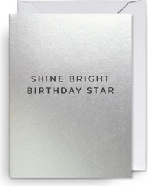 1item כרטיס ברכה כסף  – Birthday Star