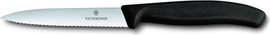 Victorinox סכין ירקות שוויצרית, להב משונן שפיץ בצבע שחור מבית Victorinox