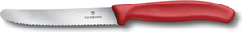 Victorinox סכין ירקות שוויצרית, להב משונן עגול – אדום