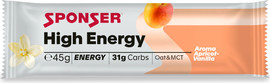 Sponser Sponser High Energy Bar apricot vanilla חטיף אנרגיה בטעם משמש וניל