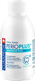 Curaprox קורפרוקס מי פה לשיקום אחרי ניתוח  / שטיפת פה עם תוספת כלורקסידין, שטיפת פה, שטיפה לחניכיים, 200 מ״ל Perio Plus Regenerate CHX 0.09%