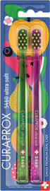 Curaprox קורפרוקס מארז של שתי מברשות שיניים, רכות במיוחד, לניקוי יסודי ועדין מבלי לפגוע באמייל. מהדורת קיץ CS 5460