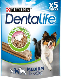 פורינה דנטלייף Dentalife חטיף דנטלי לכלבים בינוניים 12-25 ק"ג - 5 יח'