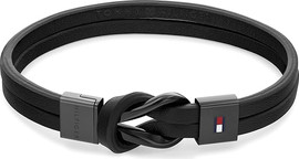 TOMMY HILFIGER TH-2790442 עם לוגו המותג דגם BRAIDED KNOT מקולקציית TOMMY HILFIGER צמיד עור כפול לגבר של המותג