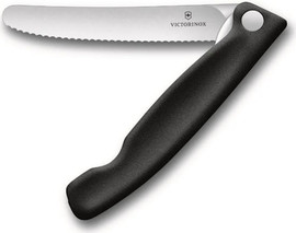 Victorinox סכין ירקות מתקפלת להב משונן ידית שחורה Victorinox