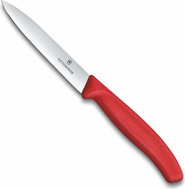 Victorinox סכין ירקות שפיץ להב חלק באורך 10 סמ מבית Victorinox 0 – אדום