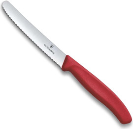 Victorinox סכין ירקות משונן עם להב מעוגל מבית Victorinox – אדום