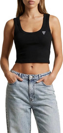 GUESS גופיה Guess Rib-Knit נשים - גס - Black