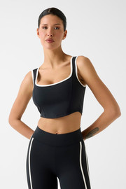 GUESS טופ Guess Stretch Cropped Top נשים - גס - Black