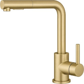 Waterfall ברז מטבח נשלף זהב מוברש מסדרת Loïs מבית Waterfall