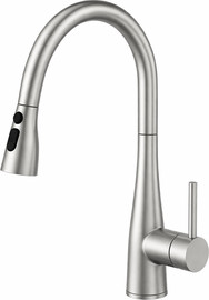 Waterfall ברז מטבח נשלף ניקל מוברש  מסדרת Goma מבית Waterfall