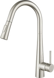Waterfall ברז מטבח נשלף ניקל מוברש מסדרת Hilo מבית Waterfall