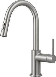 Waterfall ברז מטבח נשלף ניקל מוברש מסדרת Sora מבית Waterfall