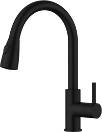 Waterfall ברז מטבח נשלף שחור מסדרת Dett מבית Waterfall