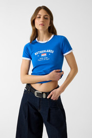GUESS חולצת טישירט קצרה Guess World Cup Netherlands נשים - גס - Blue