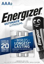 Energizer זוג סוללות AAA ליתיום 1.5V Energizer Ultimate Lithium Triple A