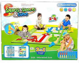 אור ספורט משחק סולמות ונחשים רצפתי ענק 180X160 ס"מ