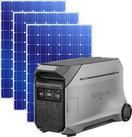 Ecoflow סט תחנת כוח ניידת כולל 3 פאנלים סולאריים Ecoflow אקופלואו Ecohome Pro